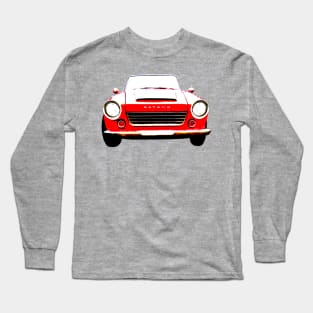 Datsun Roadster 1960s classic car high contrast red Long Sleeve T-Shirt